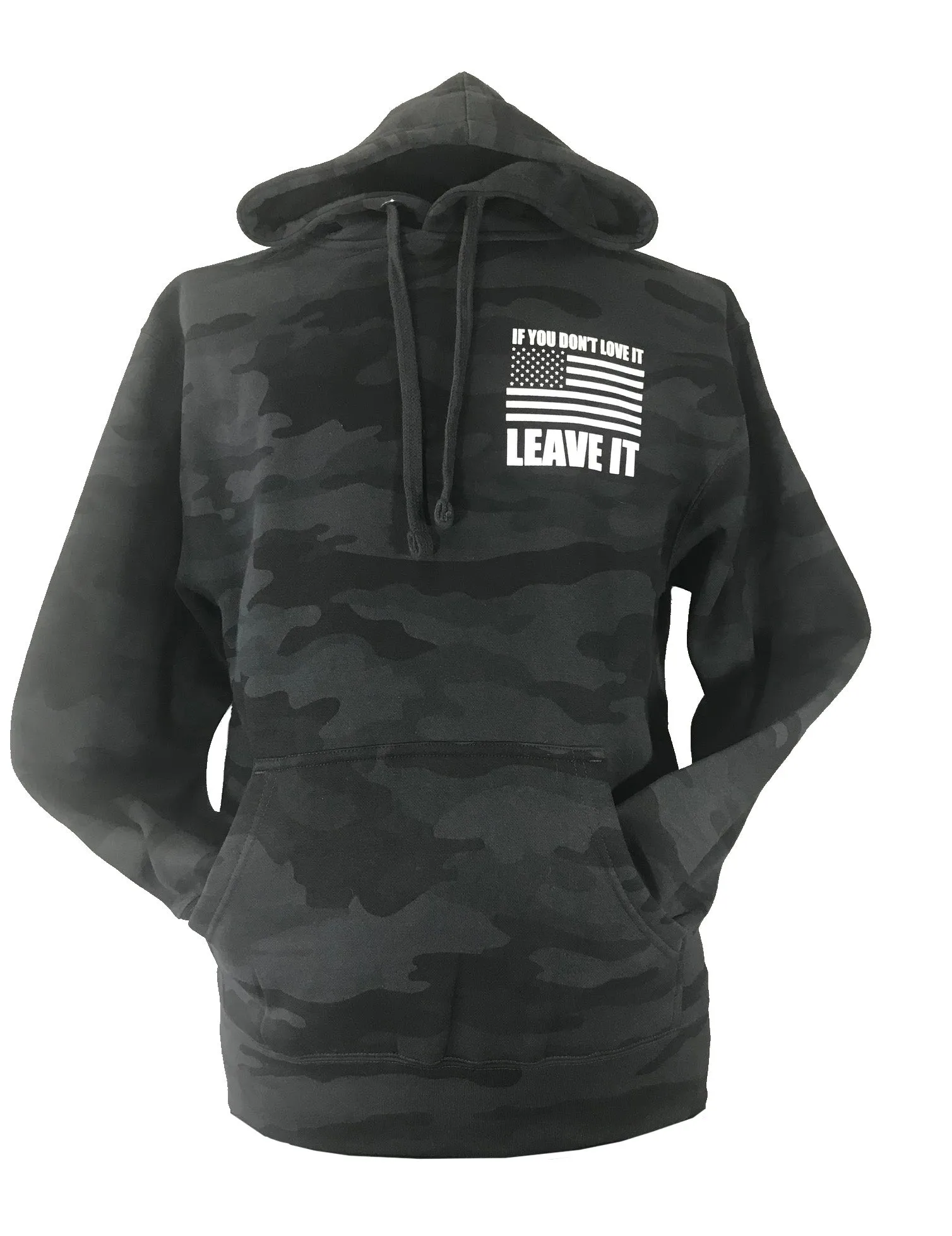 IF YOU DON'T LOVE IT LEAVE IT GREY CAMO HOODIE