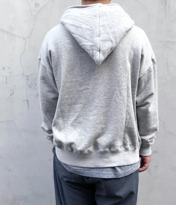 INTERIM/HYPER BIG LOOP WHEEL SIDE SEAMLESS AFTER HOODED SWEAT PARKA (GRAY)