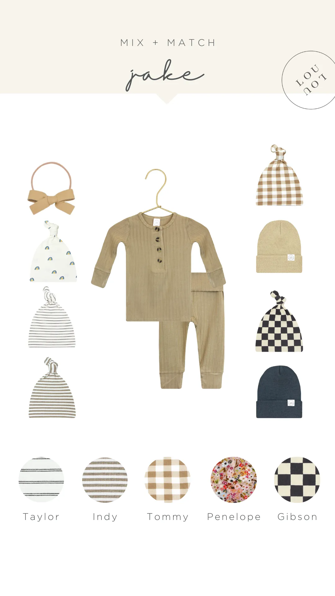 Jake Ribbed Newborn Hat Bundle