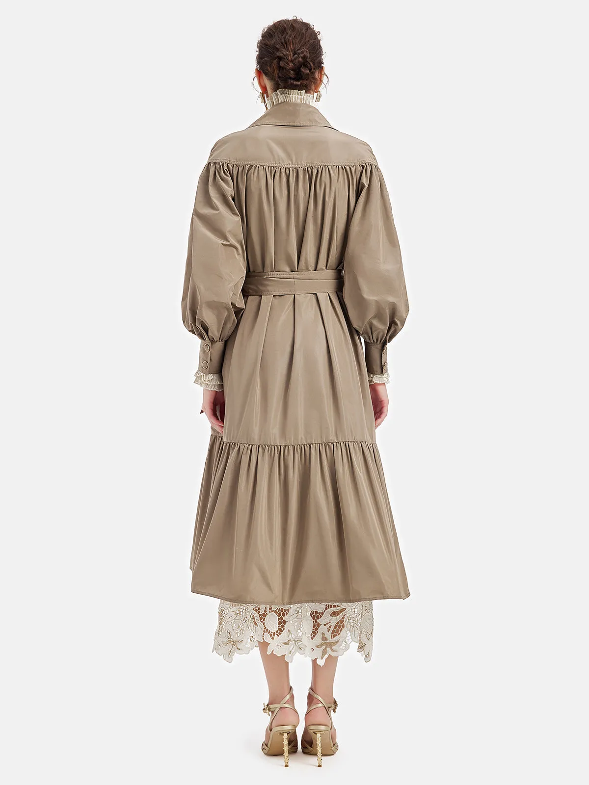 Japanese Memory Pleated Trench Coat