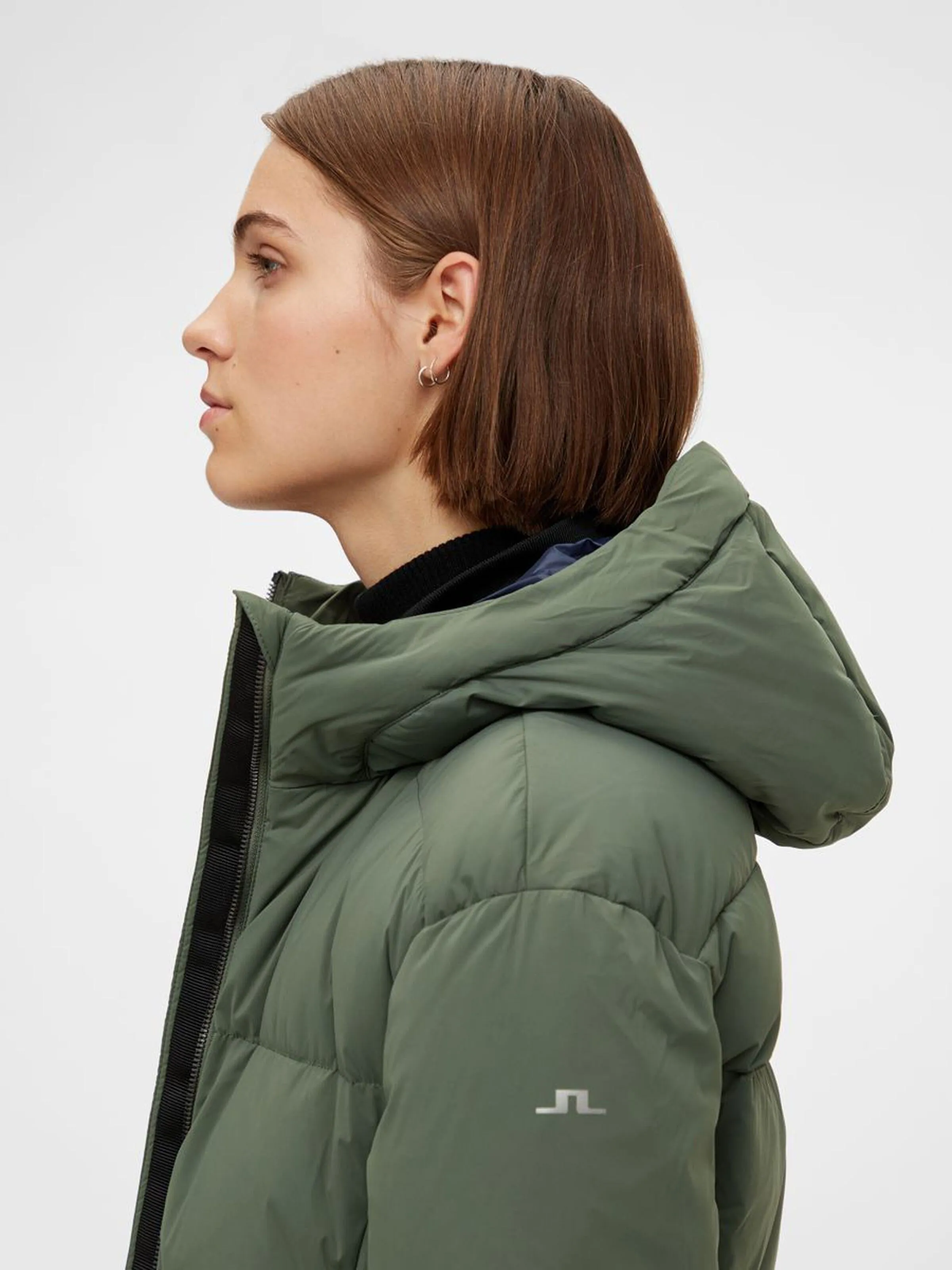 J.Lindeberg Womens Radiator Down Parka Coat - THYME GREEN