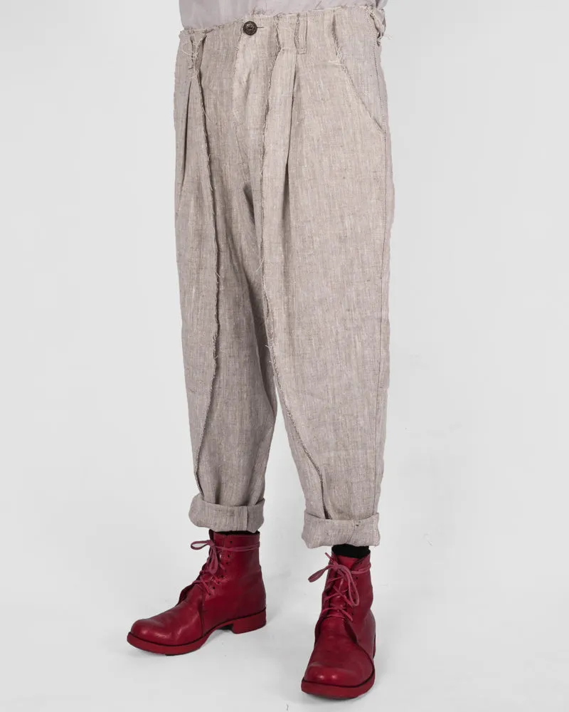 Johann deepcrotch trousers nature linen