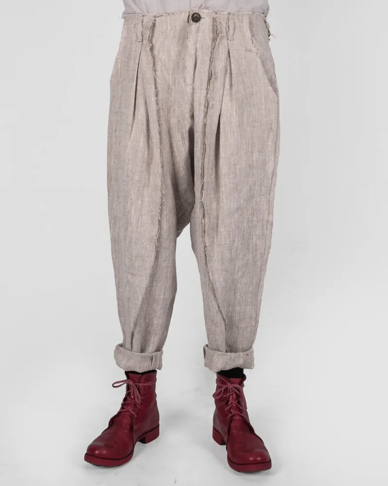 Johann deepcrotch trousers nature linen