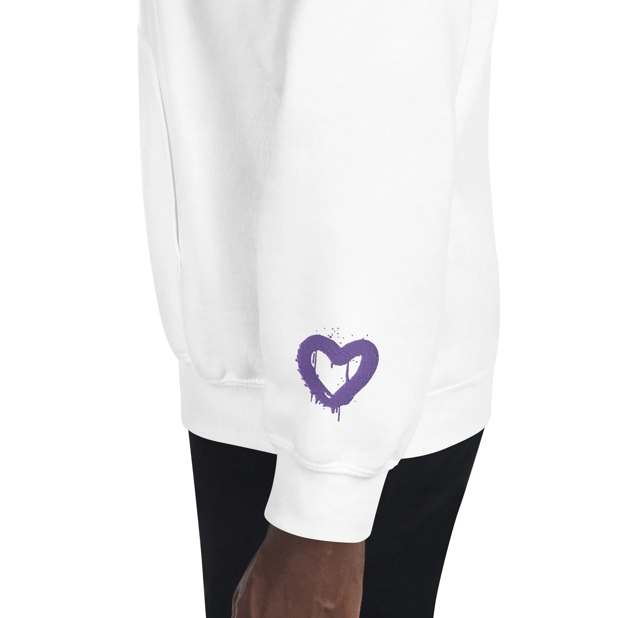 Karma Is My Girlfriend Embroidered (Heart On Sleeve) Hoodie