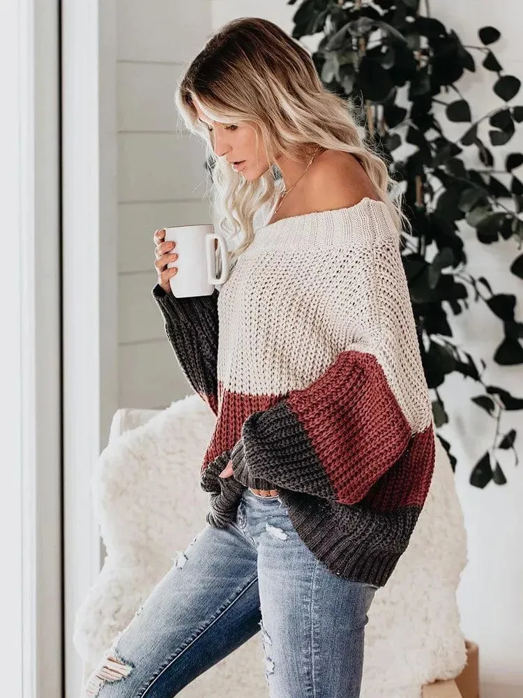 Large Striped Bohemian Sweater