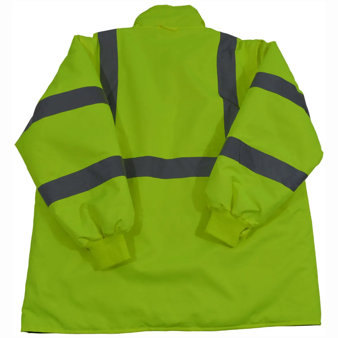 LBPJ6IN1-C3  ANSI Class 3 Lime / Black Two Tone Waterproof 6-IN-1 Jacket & Vest  (Two Class 3 Jackets In One)