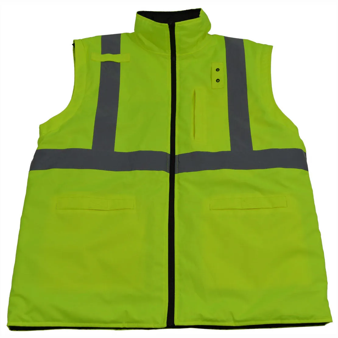 LBPJ6IN1-C3  ANSI Class 3 Lime / Black Two Tone Waterproof 6-IN-1 Jacket & Vest  (Two Class 3 Jackets In One)