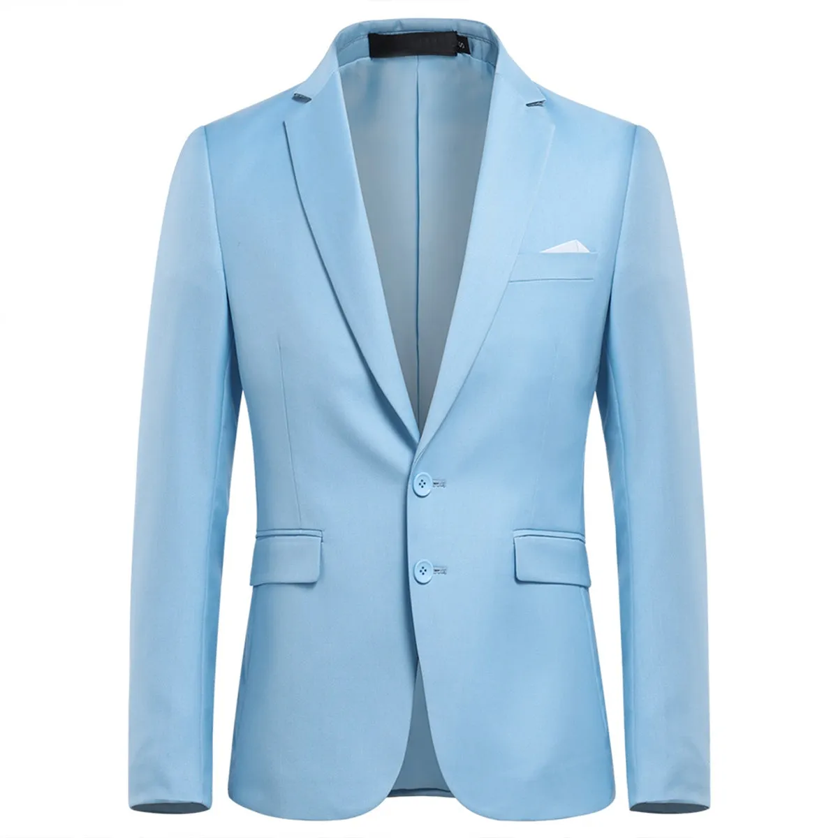 Light Blue 2-Piece Suit Slim Fit Two Button Suit