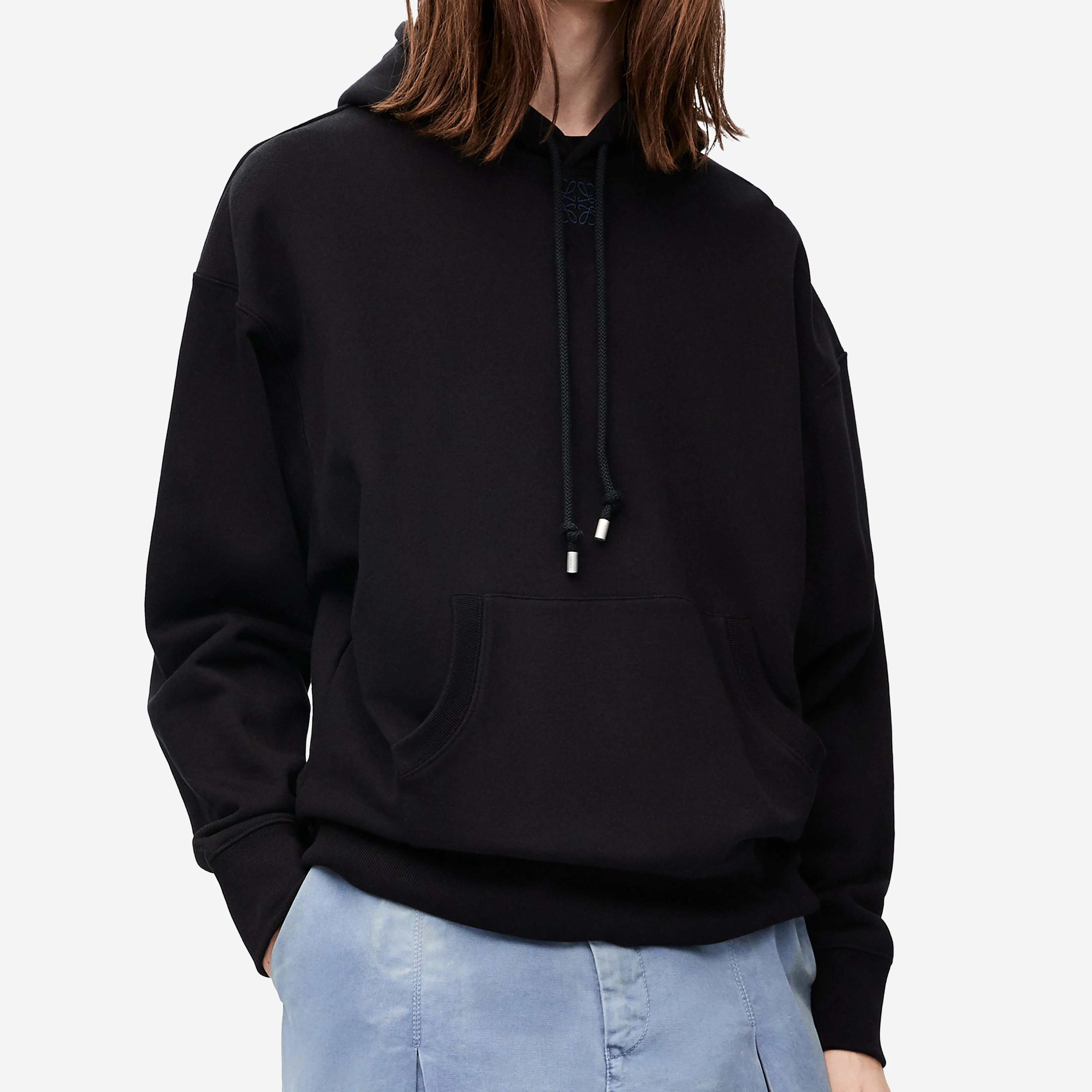 Loewe Anagram Embroidery Cotton Hoodie