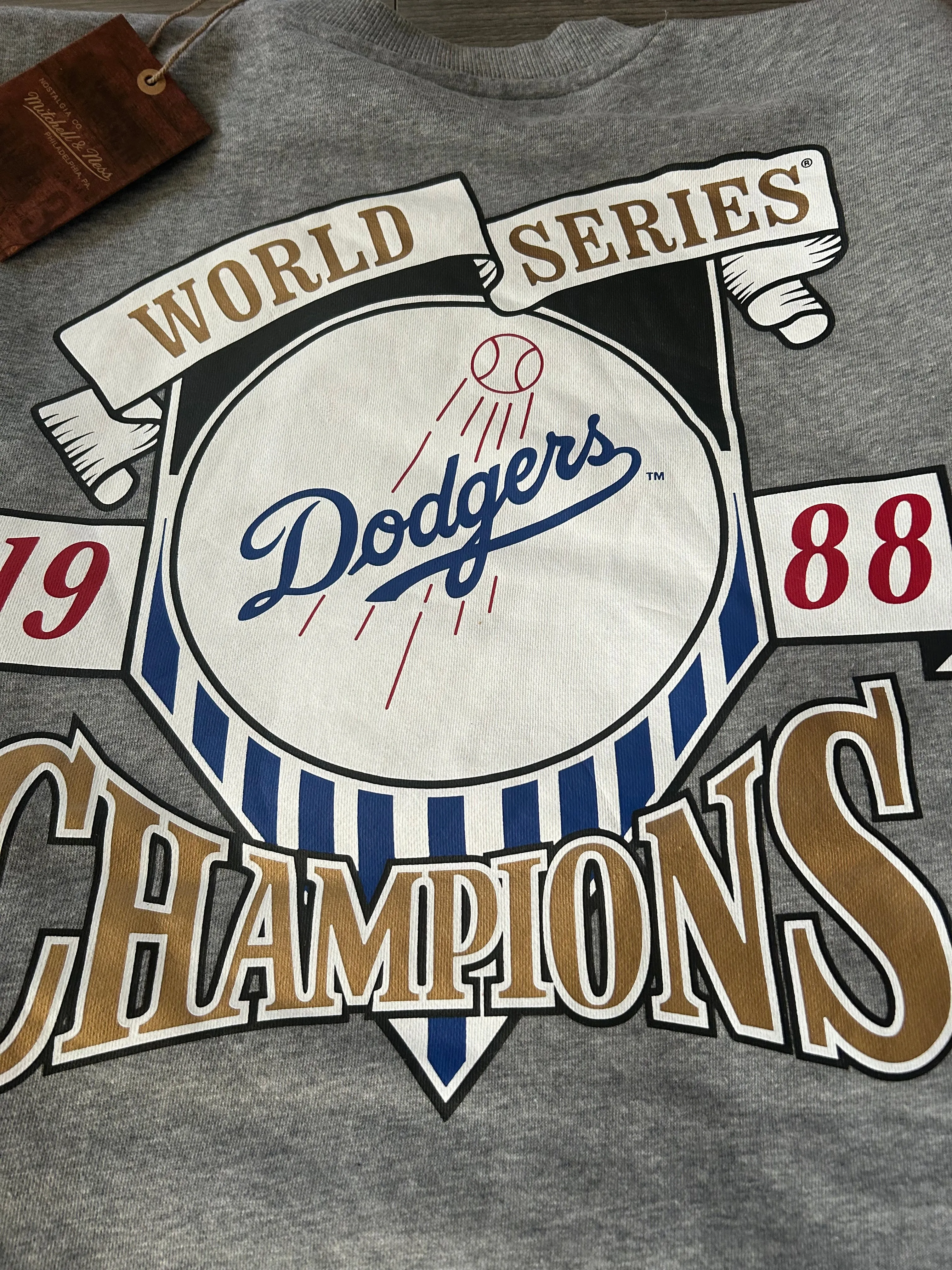 Los Angeles Dodgers Mitchell & Ness All over Crew Vintage Logo pullover