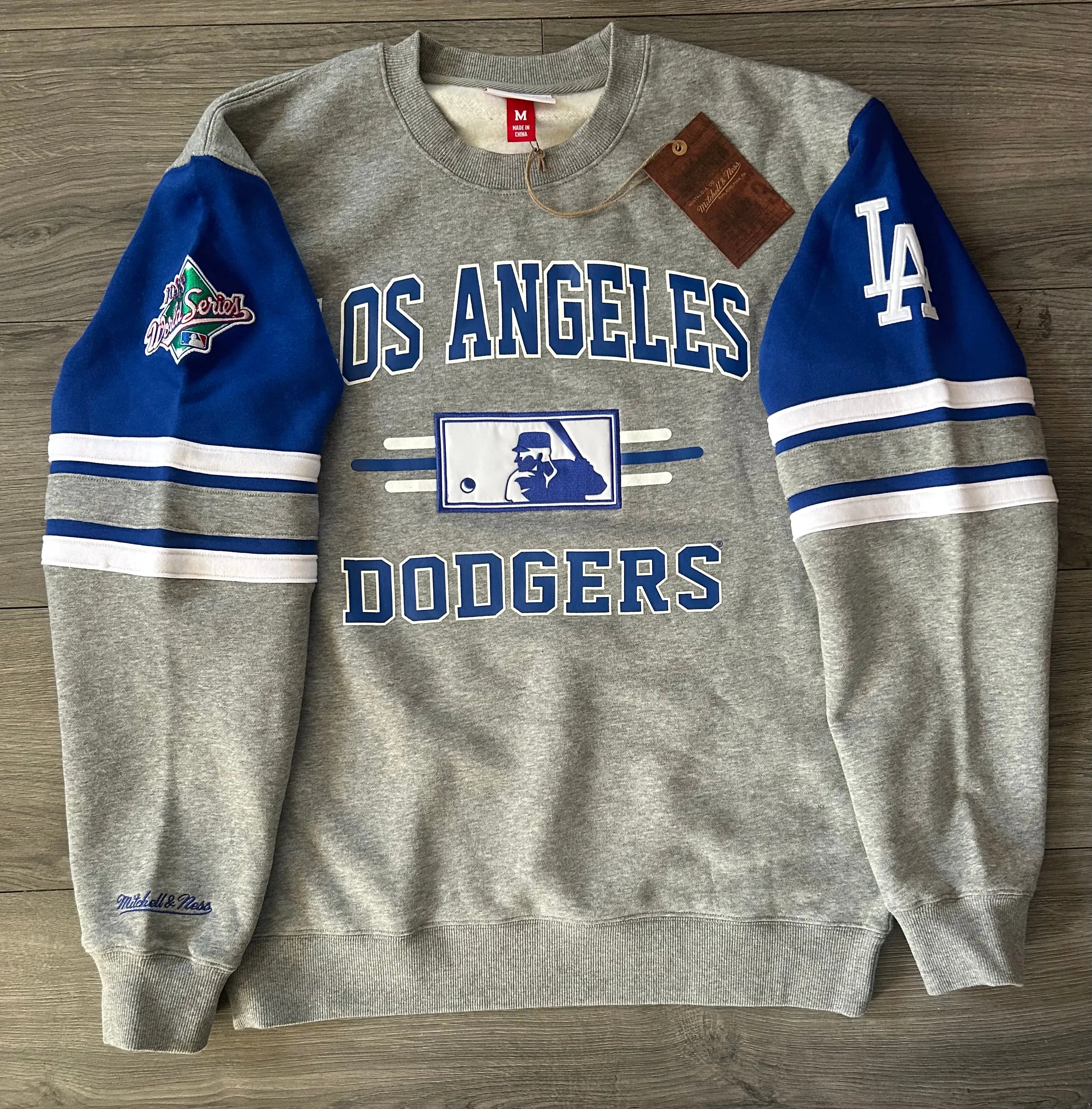 Los Angeles Dodgers Mitchell & Ness All over Crew Vintage Logo pullover