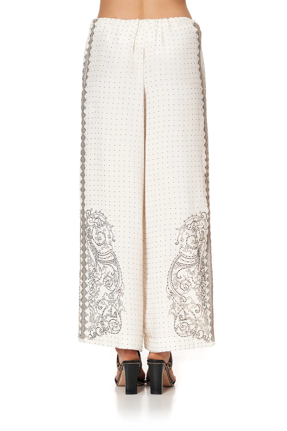 LOUNGE TROUSER WITH TIE WAIST LUXE CREAM