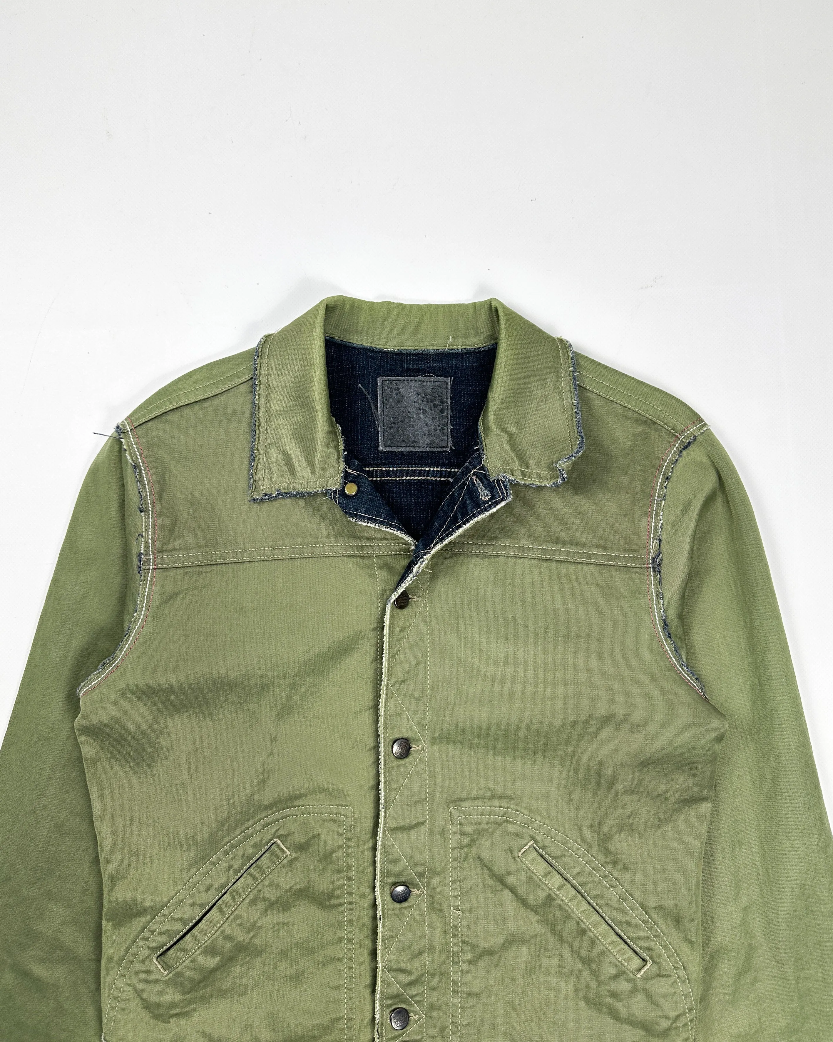 Marithé Francois Girbaud Green Denim Jacket 1990's