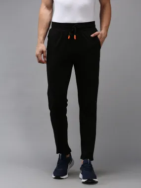 Men Black Solid Track Pant