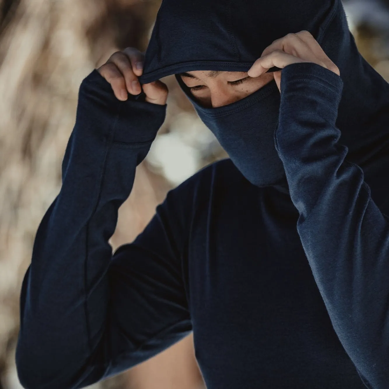 Men's Aspect Midweight Merino Wool Base Layer Balaclava Hood