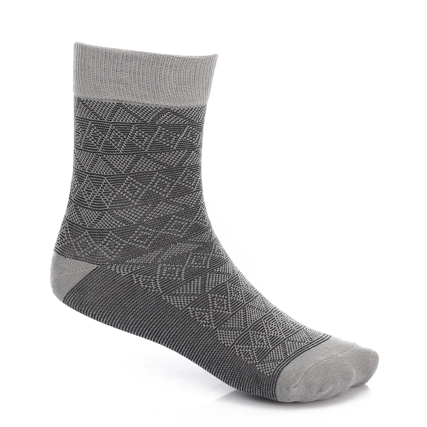 Men's Classic Jacquard Socks -Dark & Lite Gray