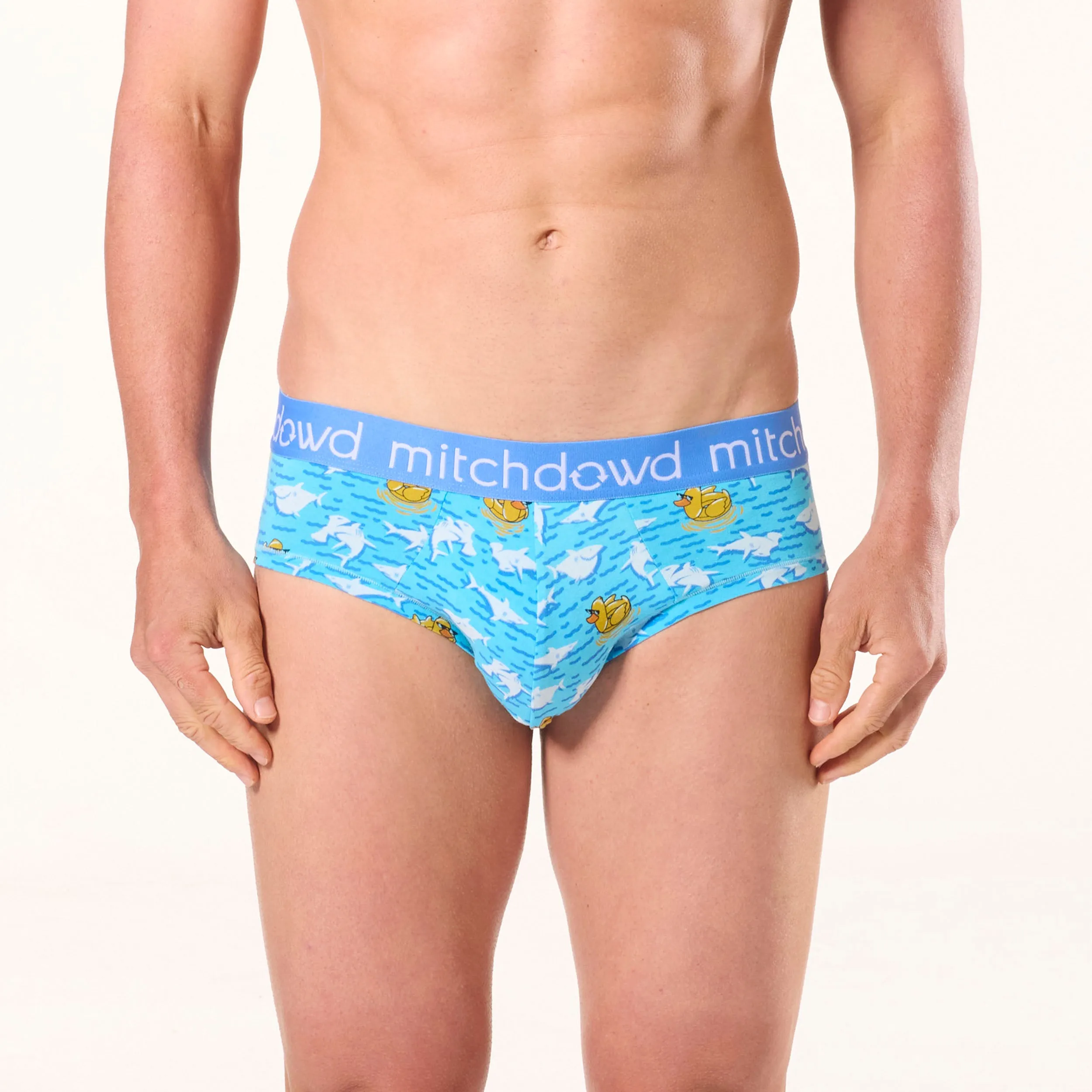 Men's Daring Duckies Bamboo Briefs - Blue