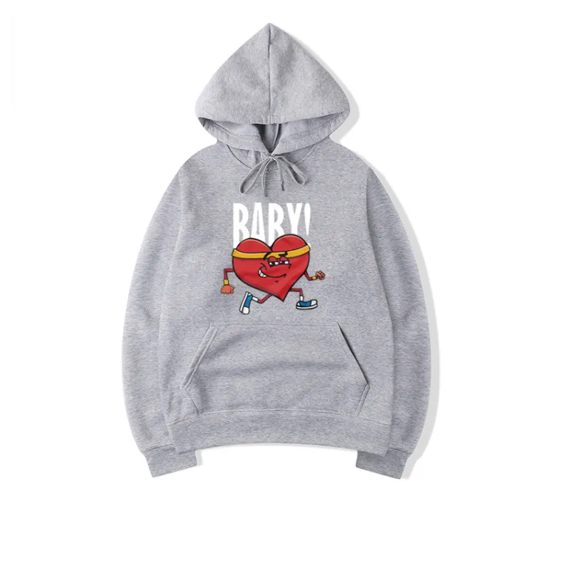 Men's Jogging Heart Baby! Print Hoodie