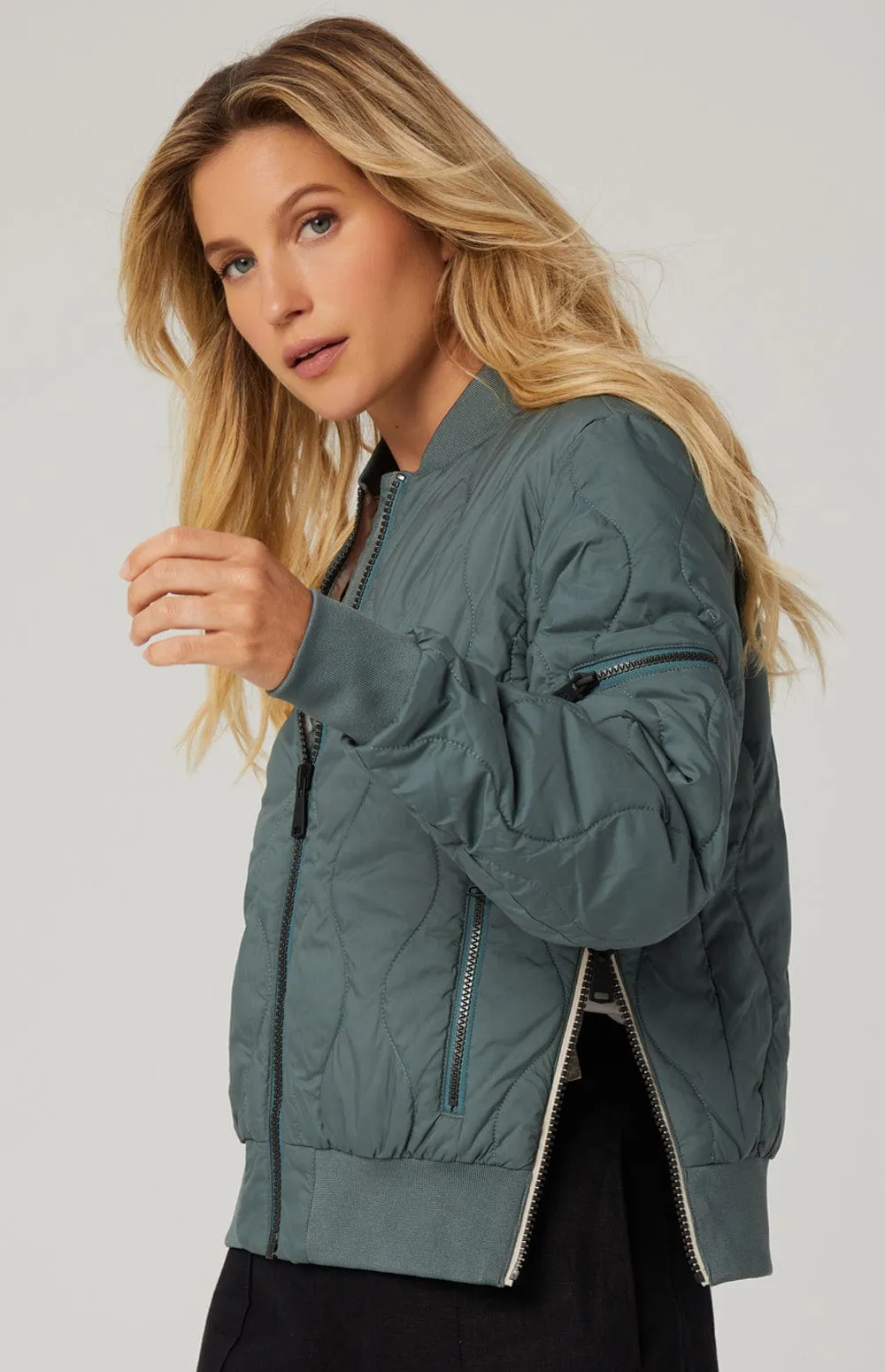 Metro II Bomber Jacket | Eucalyptus