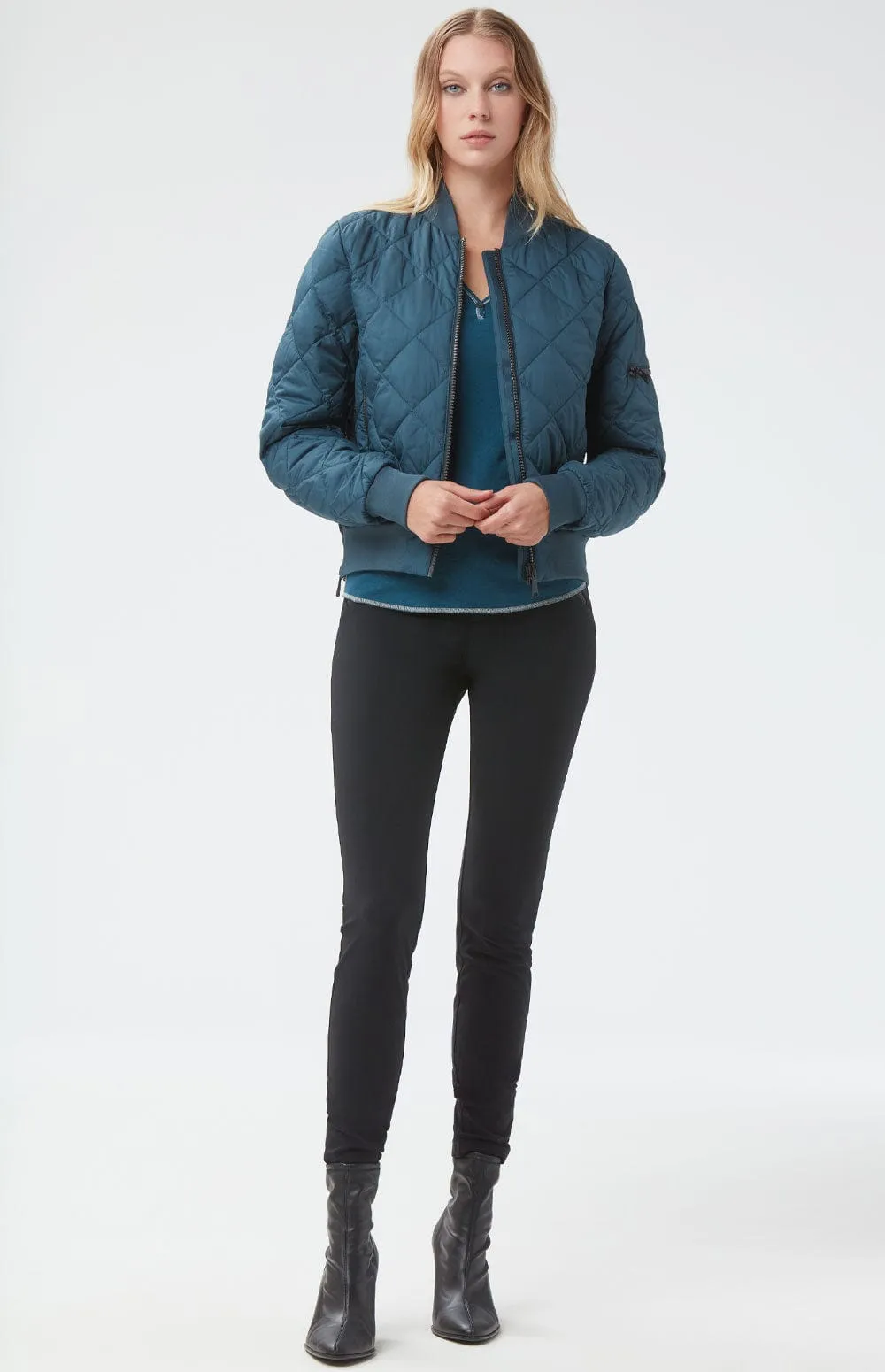 Metro II Bomber Jacket | Teal Blue