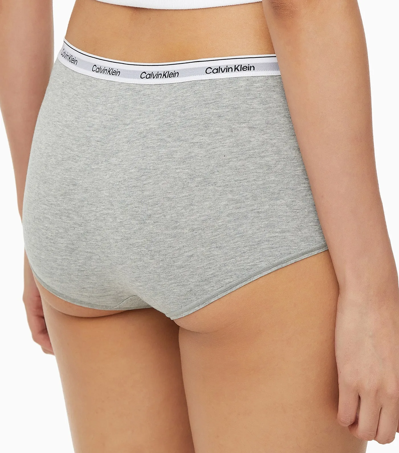 Modern Logo Boyshort Gray