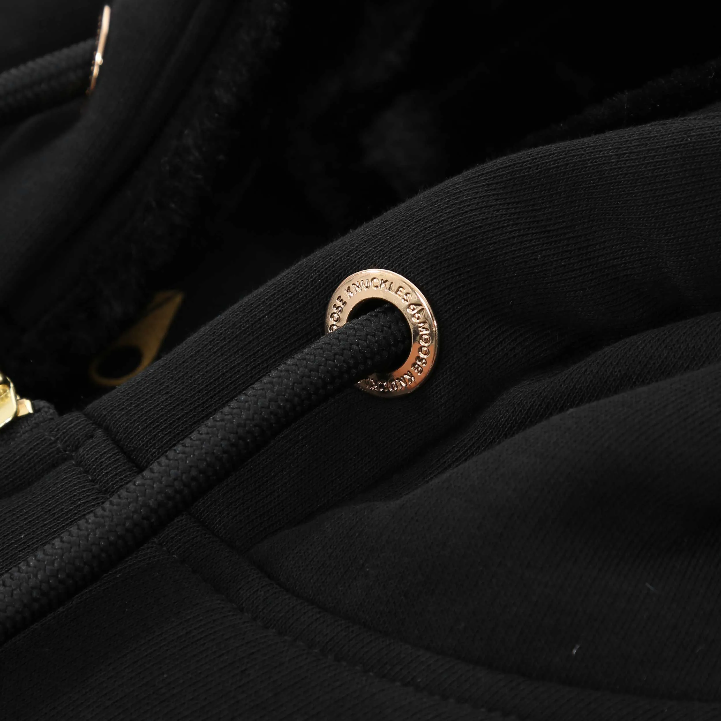 Moose Knuckles Linden Bunny Jacket in Black & Gold