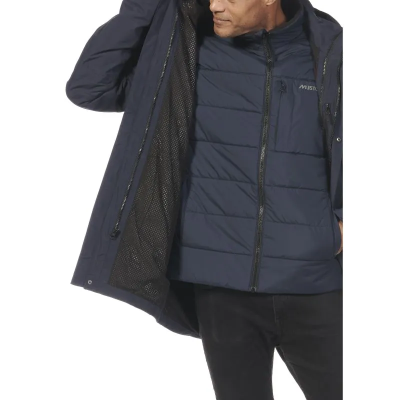 Musto Marina 3 in 1 Mens Waterproof Parka Jacket - Navy