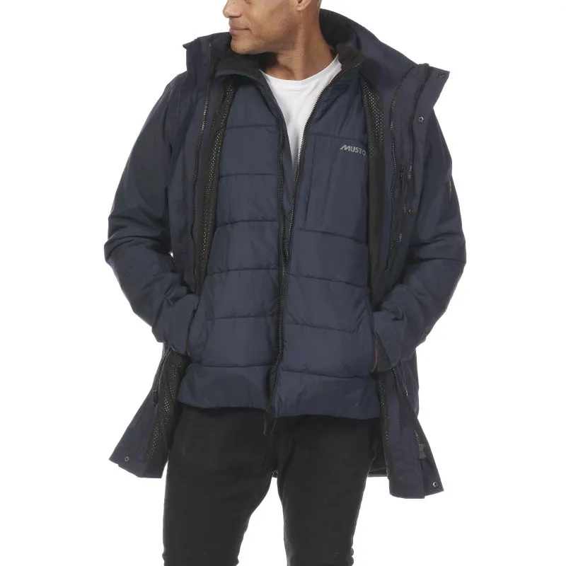 Musto Marina 3 in 1 Mens Waterproof Parka Jacket - Navy