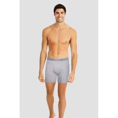 New - Hanes Men's Super Value Moisture-Wicking Cotton Boxer Briefs 10pk - Black/Gray S