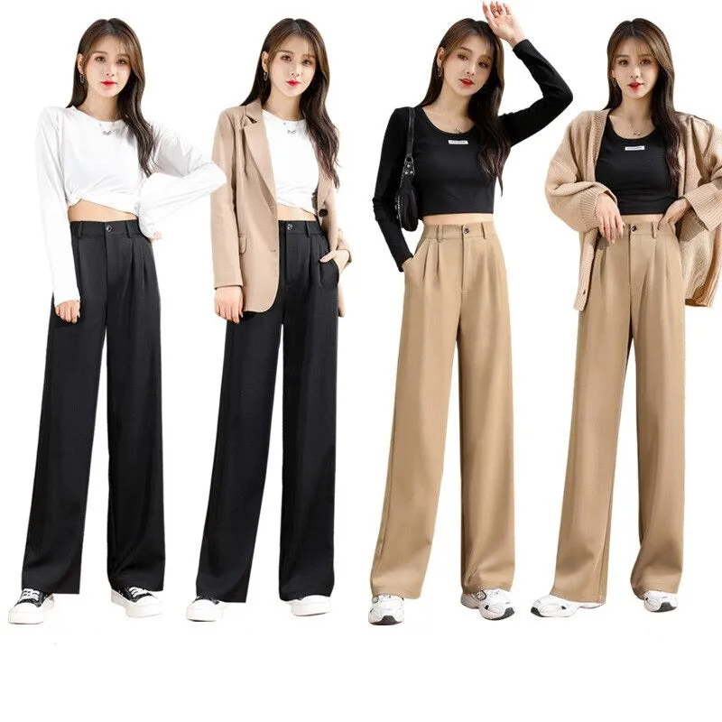 New high waist loose wide leg pants