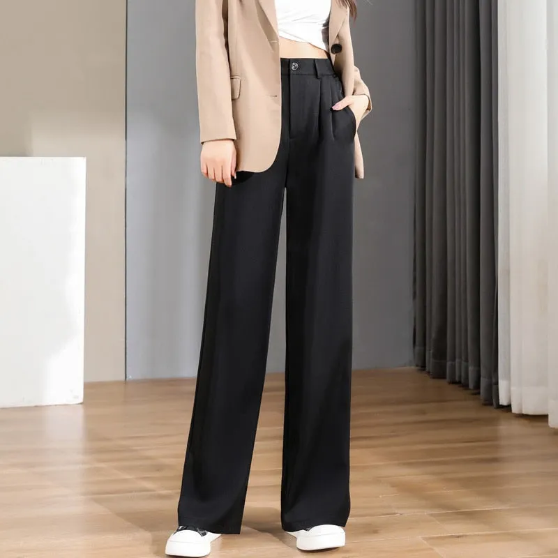 New high waist loose wide leg pants