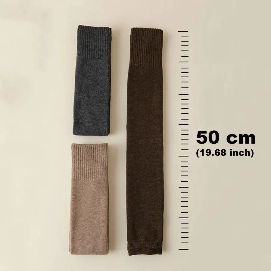 New in Winter Over Knee High Footless Socks for Women Black Khaki Warm Long Leg Warmers Thermal Thigh High Sock Cuffs Long Socks Leg warmers for women