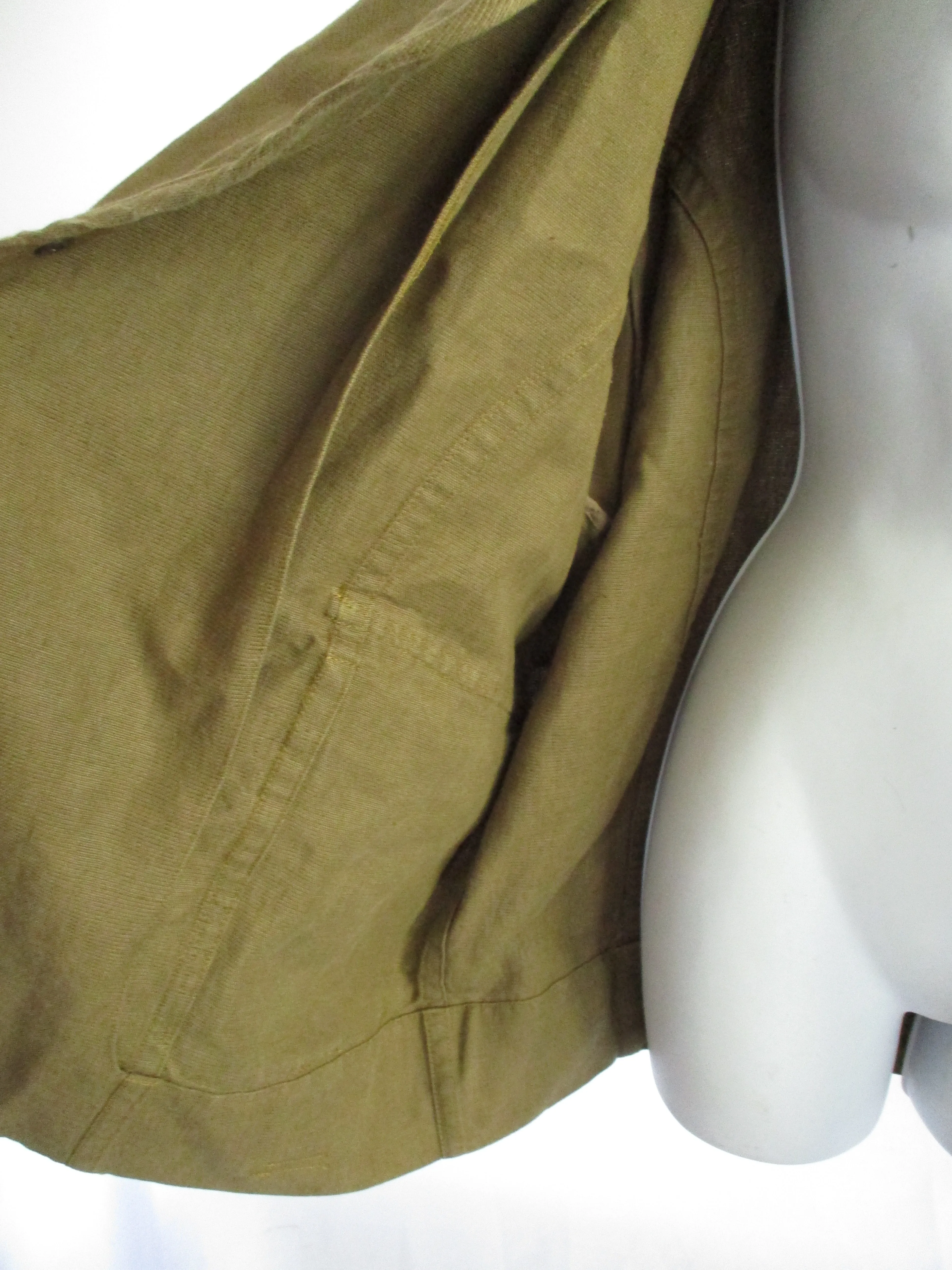 NEW ISABEL MARANT 1501 Linen Cotton jacket coat 38 GREEN Belt OLIVE KHAKI