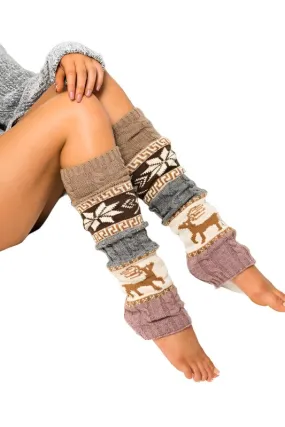 Nordic Snowflake Leg Warmers