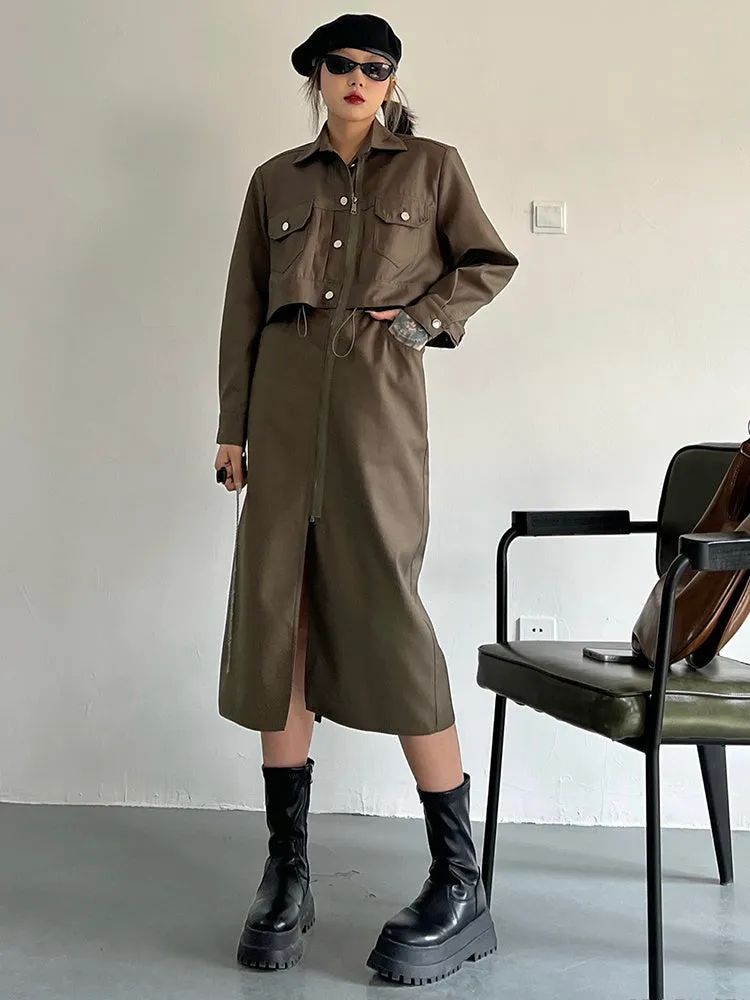 Nuuko Drawstring Jacket Dress