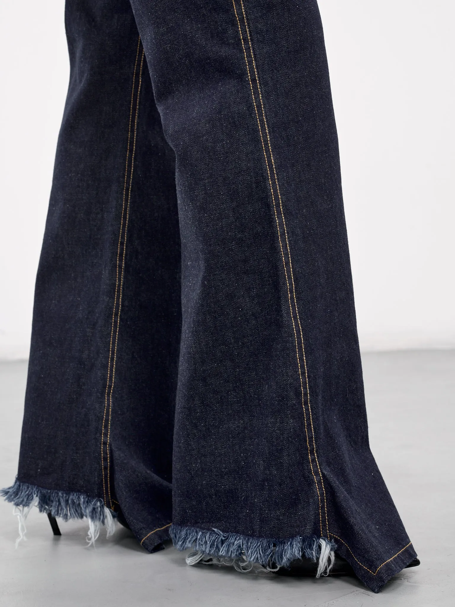 Paddled Hem Denim Pants (DMP2-DARK-BLUE)