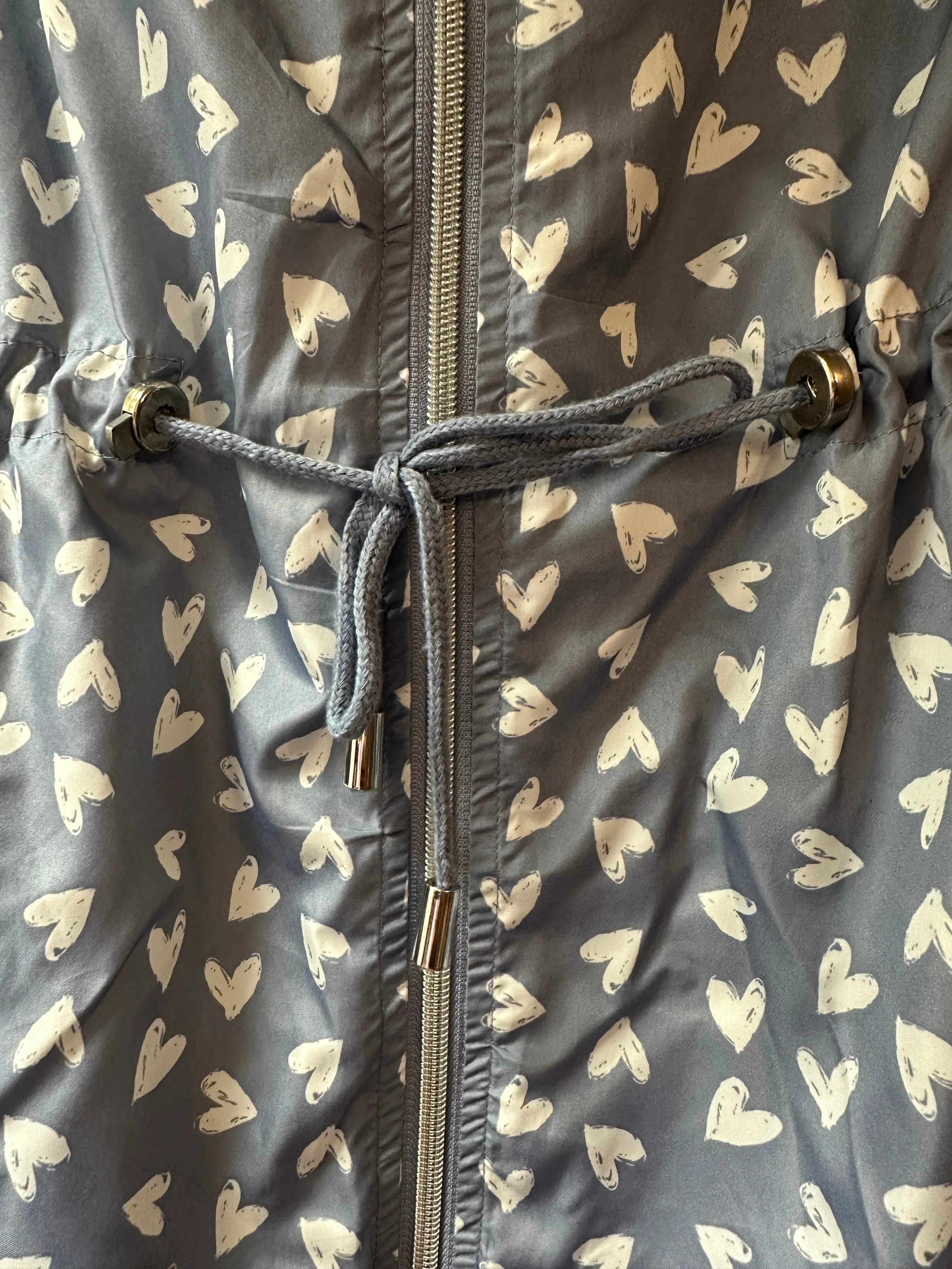 Parka in a Pocket Hearts Windbreaker Rain Coat in Small