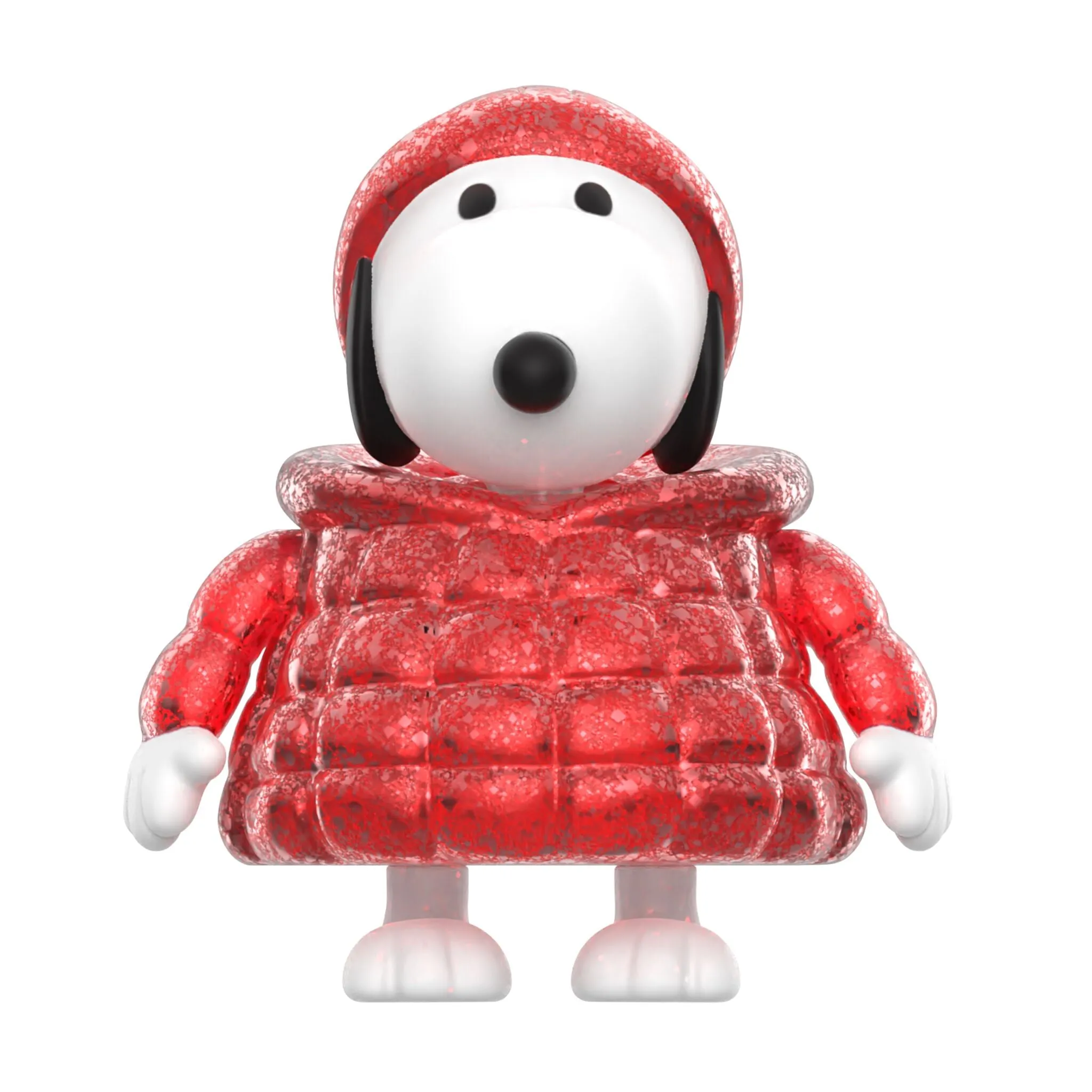 Peanuts ReAction Figures - Snoopy Puffy Coat  (Red Glitter)