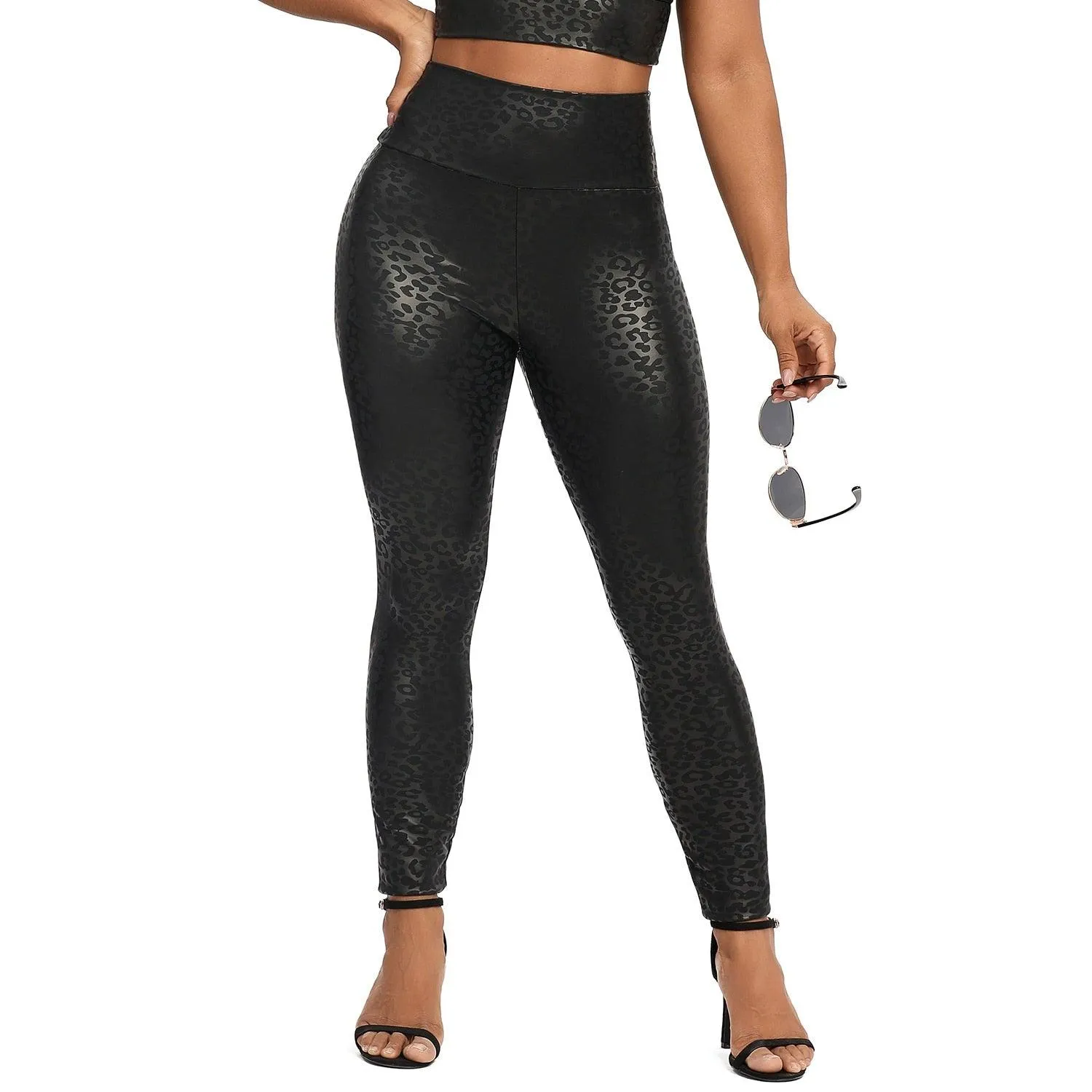 PU Leather High Waist Leggings