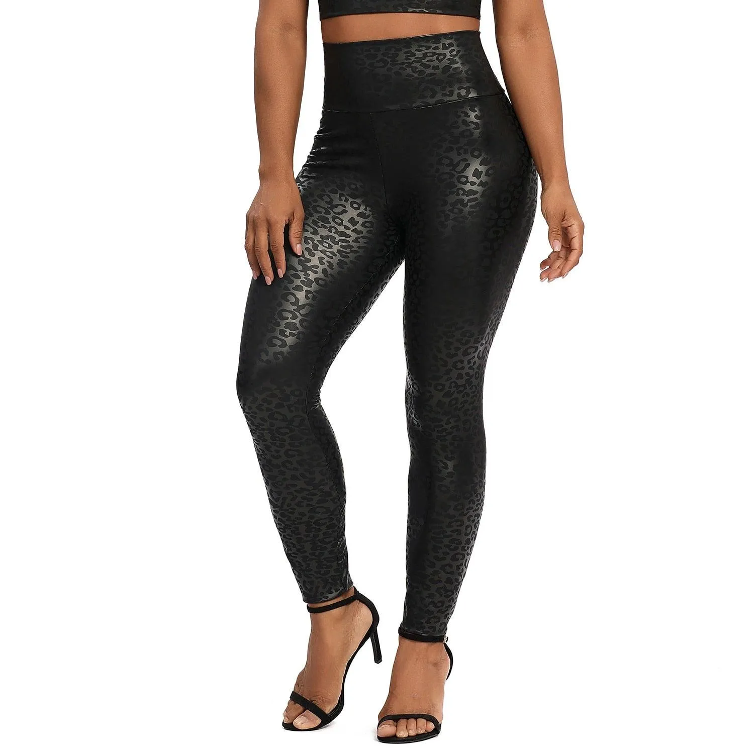 PU Leather High Waist Leggings