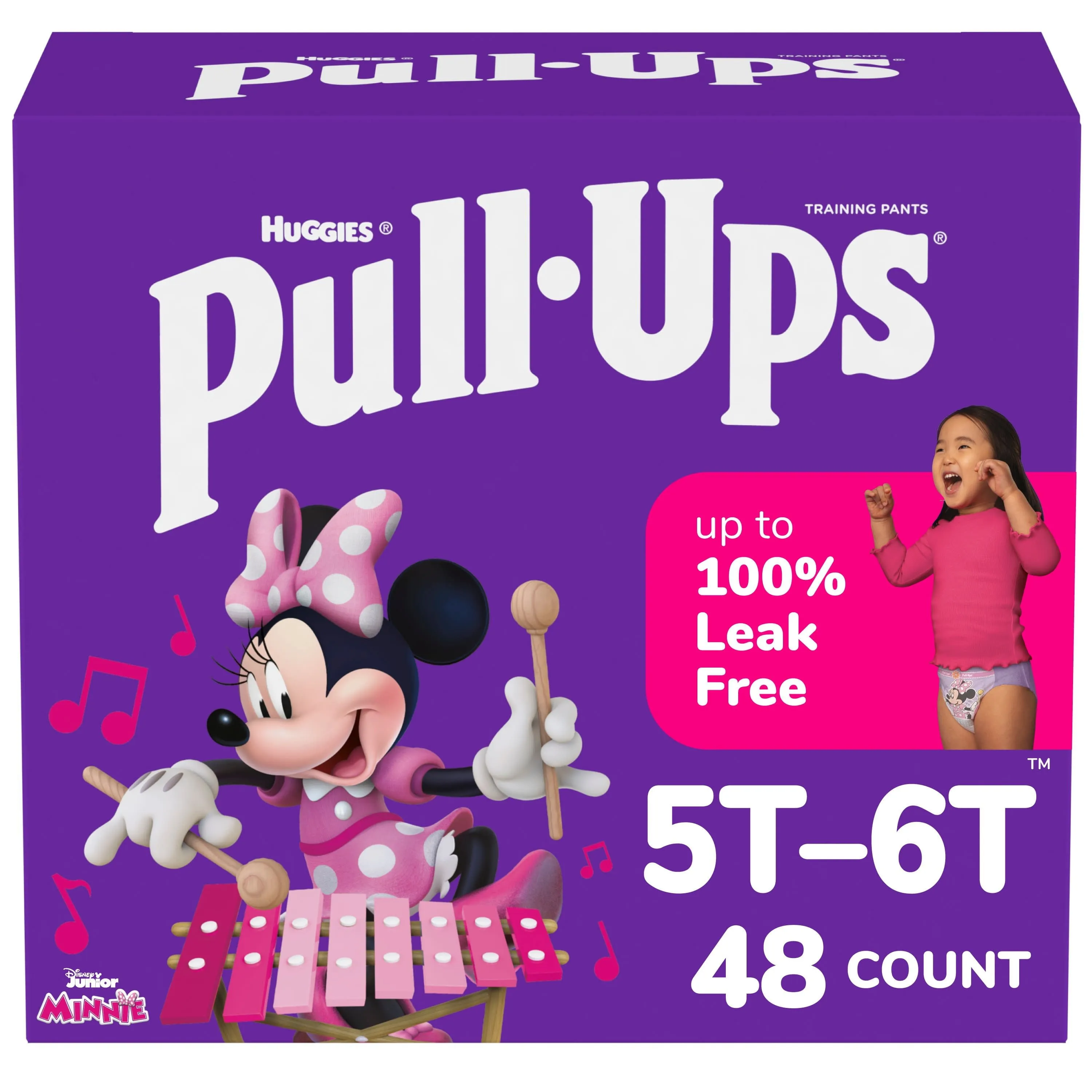 Pull-Ups Girls' Potty Training Pants, 5T-6T (50  lbs), 48 Count