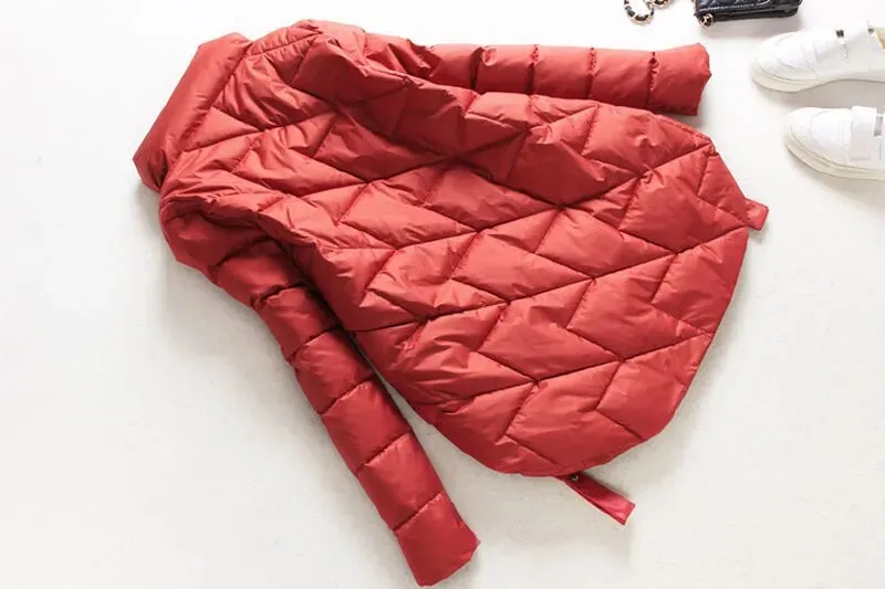 Purpdrank - 2023 Winter New Women Parka Fashion Padded Jacket Thick Warm Cotton Coat Clothing Lady