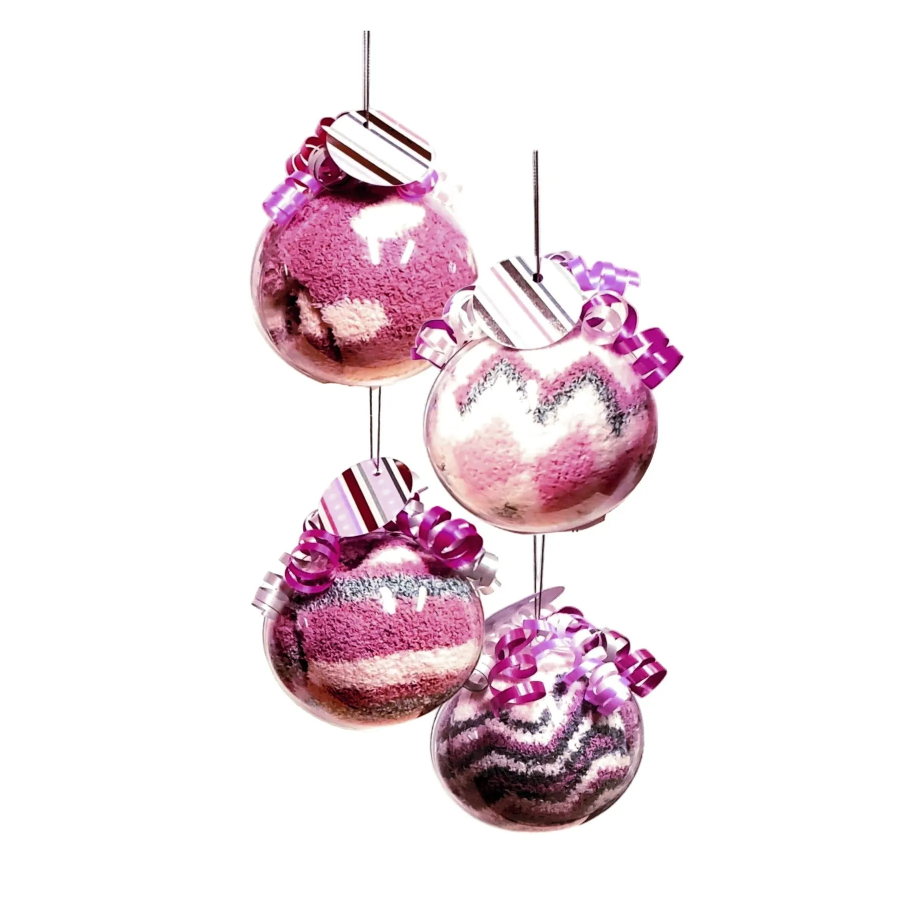 Purple Christmas Socks Ornament