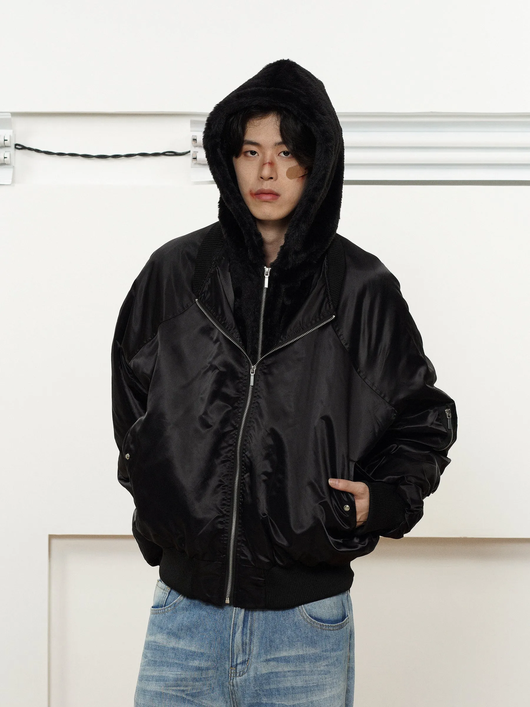 QS146B hoodie bomber jacket