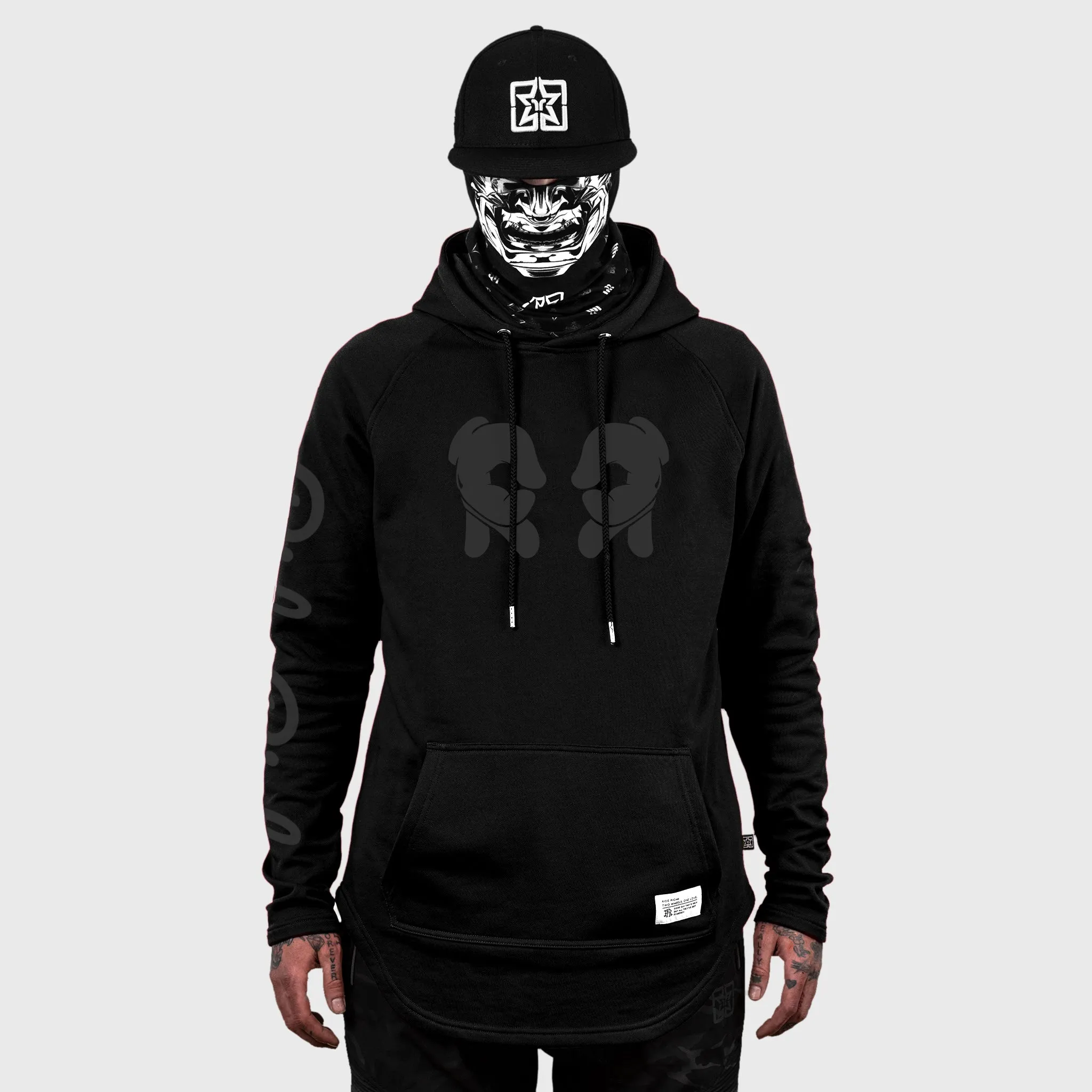 Rep Life On Two Scoop Pullover Hoodie {Black on Black}