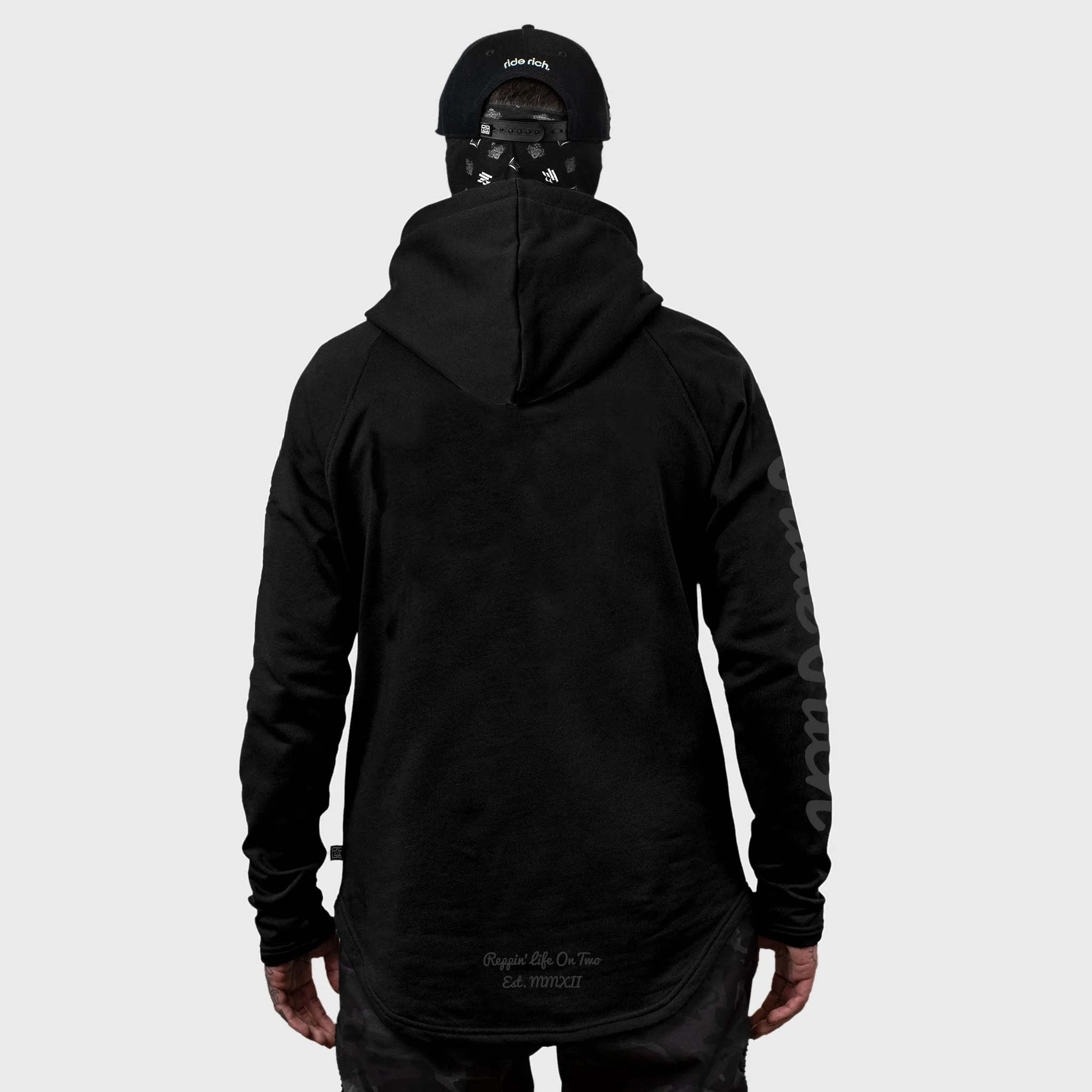 Rep Life On Two Scoop Pullover Hoodie {Black on Black}