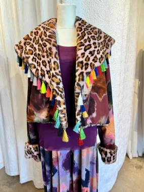 Reversible Multi and Faux Fur Cheetah Jacket