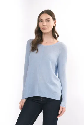 Robertson Madison 100% Cashmere Easy Fit Sweater CC-221 | Light Blue