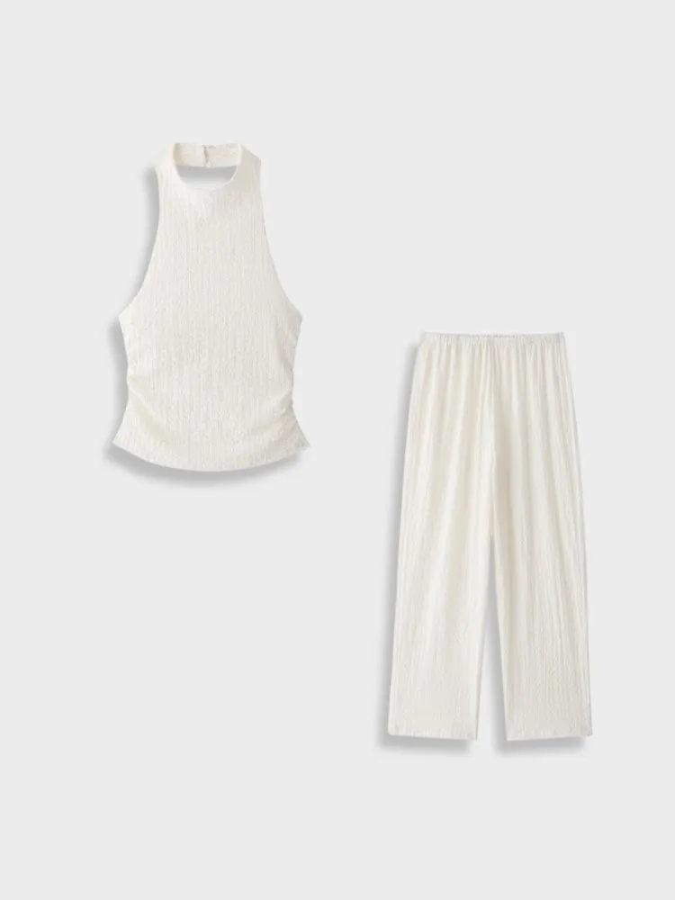 Roma Set - Set with Halter Top and Flared Trousers