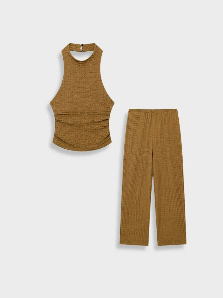 Roma Set - Set with Halter Top and Flared Trousers